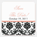 Search for coral and black stickers Damask