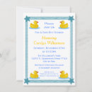 Search for duck baby boy shower invitations Rubber ducky