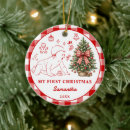 Search for bow christmas tree decorations Baby's first