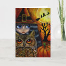 Search for owl halloween cards Black cat