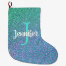 Search for teal blue christmas stockings Girly
