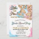 Search for gold glitter invite gender reveal invitations Pink and blue