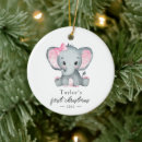 Search for elephant christmas tree decorations Baby girl