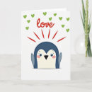 Search for cute penguin valentines day cards Red