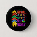 Search for birthday month badges Autism awareness month