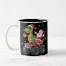 Search for dinosaur christmas mugs Santa