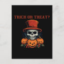 Search for pumpkin trick postcards Skeleton