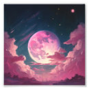Search for full moon painting posters Pink