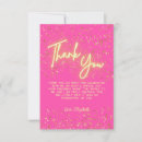 Search for hot pink thank you cards Gold glitter
