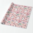 Search for rainbow unicorn wrapping paper Pink