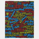 Search for word cloud blankets Colourful