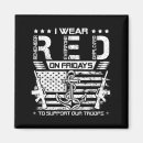 Search for support the troops magnets Red