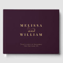 Search for plum wedding guest books Simple
