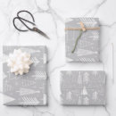 Search for grey christmas wrapping paper Pine tree