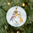 Search for hockey christmas tree decorations Goalie