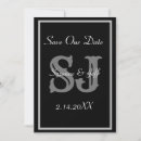 Search for monogram save the dates Black and white