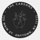 Search for floral round return address labels Flower