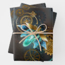 Search for steampunk wrapping paper Blue