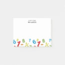 Search for numbered post it notes School