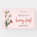 Search for berry first birthday banners Cute