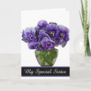 Search for pansies birthday cards Sister