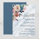 Search for white marble wedding invitations Dusty blue