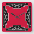 Search for red square art Deco