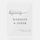 Search for welcome to our beginning wedding signs Couple