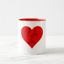 Search for white and red mugs Heart