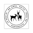 Search for deer rubber stamps Round