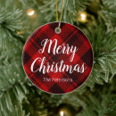 Search for tartan plaid christmas tree decorations Xmas