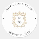 Search for crest wedding stickers Gold