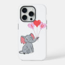 Search for elephant with balloon iphone cases Pink