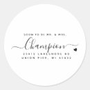 Search for return address round wedding stickers Calligraphy
