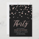 Search for black and gold 30th birthday invitations Minimal