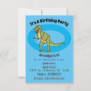Search for funny dinosaur birthday invitations T rex