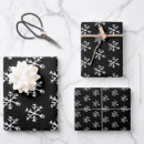 Search for black snowflake wrapping paper Minimalist
