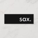 Search for saxophone player business cards Black and white