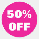 Search for 50 percent off stickers Discount