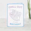 Search for funny sloth birthday cards Lazy