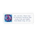 Search for peace sign return address labels Pink