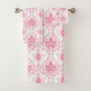 Search for damask pattern bath towels Pink