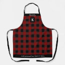 Search for black and red aprons Text