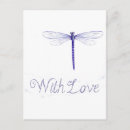 Search for love dragonflies postcards Blue