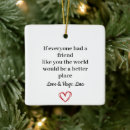 Search for sentimental christmas tree decorations Best friend
