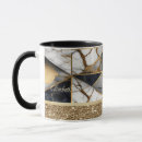 Search for black marble mugs Gold