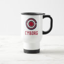 Search for red superhero mugs Cyborg logo