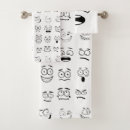 Search for novelty bath towels Black and white