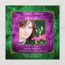 Search for mardi gras sweet 16 invitations Green