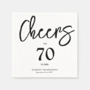 Search for 70th birthday napkins Simple
